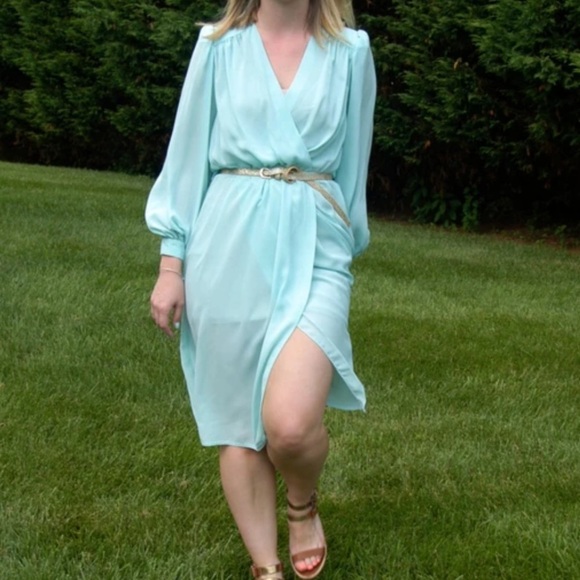 Teal Midi Dress Overlay​ - Picture 1 of 8